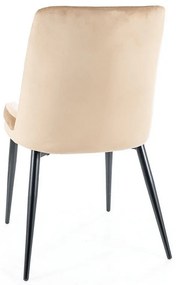 Jedálenská stolička Kayla Velvet, béžová