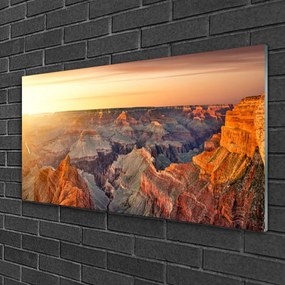 Obraz na skle Hory príroda 100x50 cm