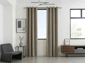 Zatemňovací záves LOOM VELVET 140x250 cm, béžovohnedý Zavesenie: Kovové krúžky