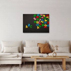 Obraz - farebné písmenká (70x50 cm)