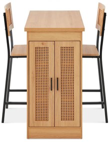 3-dielna vyvýšená jedálenská súprava s úložným priestorom