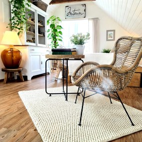 Obsession, DOPREDAJ: 80x150 cm Ručně tkaný kusový koberec Loft 580 IVORY, 80x150, biela, obývacia izba