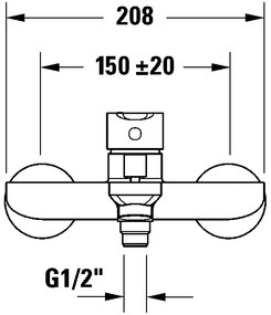 Duravit DC5230001010 - Vaňová batéria D-CODE, lesklý chróm