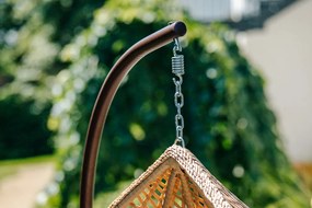 Svetlohnedé závesné kreslo TROPIKAL so stojanom