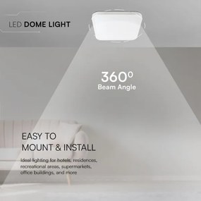 LED Kúpeľňové stropné svietidlo LED/24W/230V IP44 3000K 29x29 cm biela