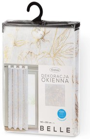 ZÁCLONA NA KRÚŽKOCH BELLE 140X250 CM VZOROVANÁ