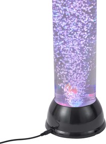 Bublinková trubica čierna 90 cm vrátane LED RGB - Zoop