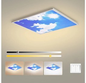 Brilagi - LED Stropné svietidlo SLIMFRAME LED/58W/230V 60x60 cm strieborná/modrá