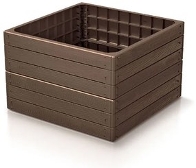 Prosperplast Vyvýšený záhon 75,6x75,6x25cm Base woody rustikálny tehlový