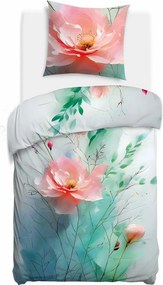 SATÉNOVÉ OBLIEČKY SATYNLOVE PREMIUM 140X200 CM, 1KS 70X80 CM KVETY