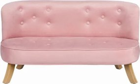 Detská zamatová sedačka ružová 17 cm a 25 cm Biela