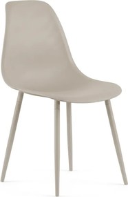 Jedálenská stolička OSAKA plastová, šedohnedá
