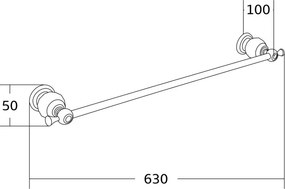 Mexen príslušenstvo, ESTELA držiak na uteráky 1-radový, chróm, 7011524-00