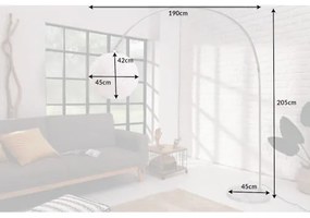 Stojaca lampa 40685 Cocooning 205cm Biela  - Komfort-nábytok