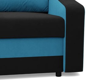 Pohovka ORION čierna / tyrkysová