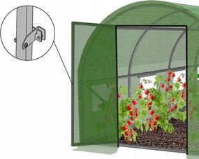GARDEN LINE Záhradný fóliovník 10-segmentový, záhradný polytunel 10 × 5 × 2 m s krídlovými dverami TUN5108