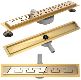 Rea Pro, lineárny odtokový žľab 70cm GREEK, zlatá lesklá, REA-G8028