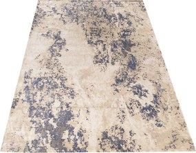 DY Béžovo-modrý koberec s abstraktným vzorom Milas PRR 54A-BM