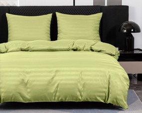 Hotelové obliečky z mikrovlákna JASMINE pistáciové - prúžok 2 cm Rozmer obliečky: 2 ks 70 x 90 cm | 200 x 220 cm