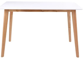 Jedálenský stôl s bielou doskou Bonami Essentials Vojens, 120 x 70 cm