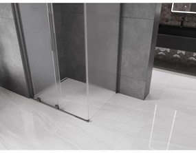 Mexen Velar, sprchový kút s posuvnými dverami 130 x 100 cm, 8mm sklo námraza, grafit brúsený, 871-130-100-31-66