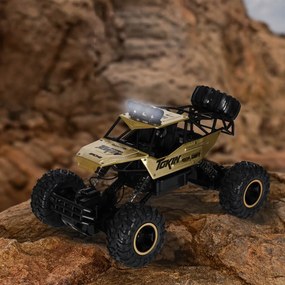 KIK Diaľkovo ovládané kovové auto RC Rock Crawler 4WD 1:12, zlaté