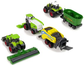 Lean Toys Sada poľnohospodárskych strojov - Farmárske vozidlá 6 ks