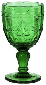 VICTORIAN Pohár na stopke 230 ml - tm. zelená
