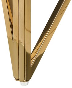 Sklenený konzolový stolík zlatý WESO Beliani