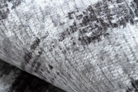 Koberec MIRO 51231.806 línie, sivý / čierny kruh