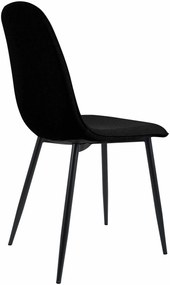 Sada 4 ks jedálenských stoličiek Maryam látka - čierna