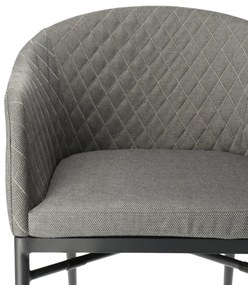 KORAT záhradná stolička s podrúčkami grey
