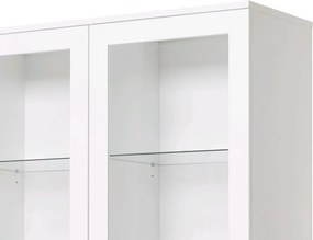 Vysoká vitrína Göteborg, biela / dub sonoma