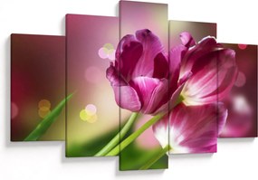 Obraz ružových tulipánov (150x105 cm)
