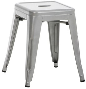 Stohovateľná kovová stolička Arm - Strieborná