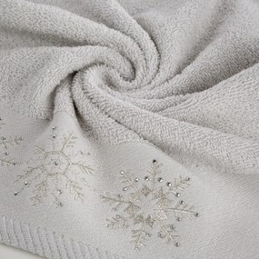 VIANOČNÝ BAVLNENÝ UTERÁK JOY3 SADA 3KS 70X140 CM STRIEBORNÁ
