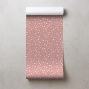 Tapeta ružové drobné kvietky