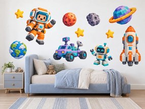 Minecraft Kosmonaut a robot ve vesmíru arch 46 x 34 cm