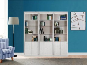 Biela knižnica z borovicového dreva 222x223 cm Anita – Støraa