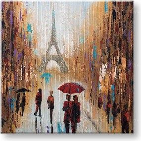 Maľovaný obraz na stenu PARÍŽ 70x70 cm