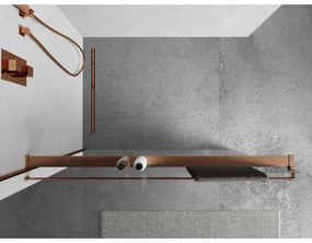 Mexen príslušenstvo, polička/držiak na uteráky pre sprchovú zástenu (max 140cm), medená matná, 800-02-65