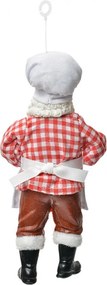 Závesná vianočná dekorácia Santa Claus cukrár držiaci perníček - 9*6*17 cm