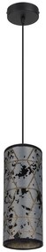 Luster na lanku AVALO 1xE27/60W/230V šedá/čierna