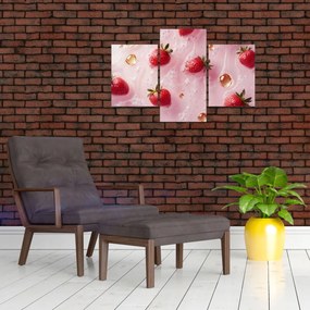 Obraz - Jahody v bublinách (90x60 cm)