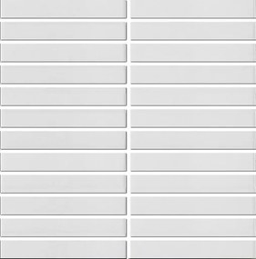 Keramická mozaika Premium Mosaic Kit Kat white 30x30 cm mat MOSKK2WHM