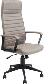 Výškovo nastavitelná kancelárska stolička LENORA vysoká - béžový polyester, čierne nohy