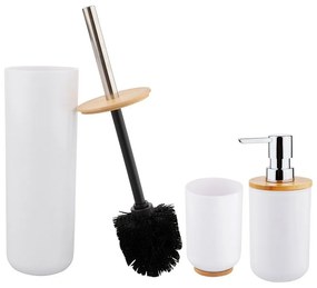 Altom Kúpeľňová sada Bamboo 3 ks, biela