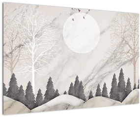 Obraz - Zimná krajina (90x60 cm)