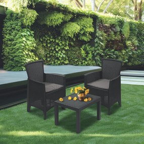 Záhradný set FOREST, 3-dielny, antracitová I.P.A.E-Progarden