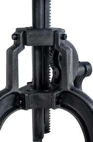 Kovový barový stôl Marcos v industriálnom štýle - v46-66 x Ø50 cm - Strieborná antik